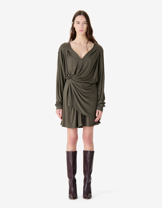 ROBE COURTE À MANCHES LONGUES