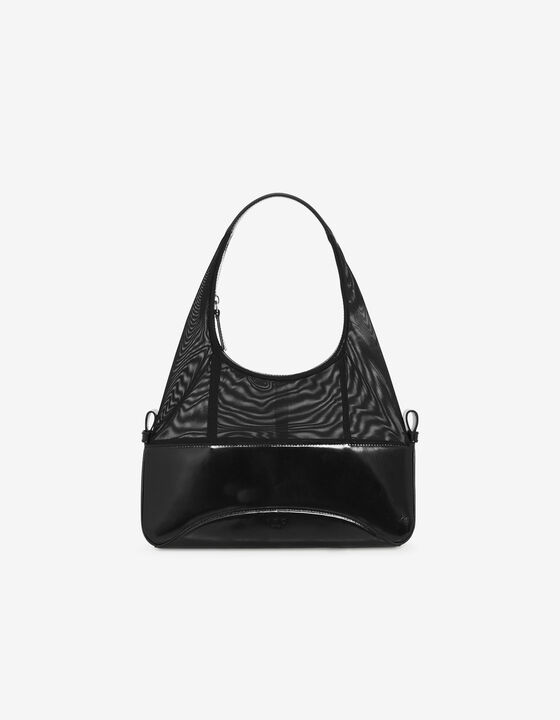 DUAL-MATERIAL HOBO BAG
