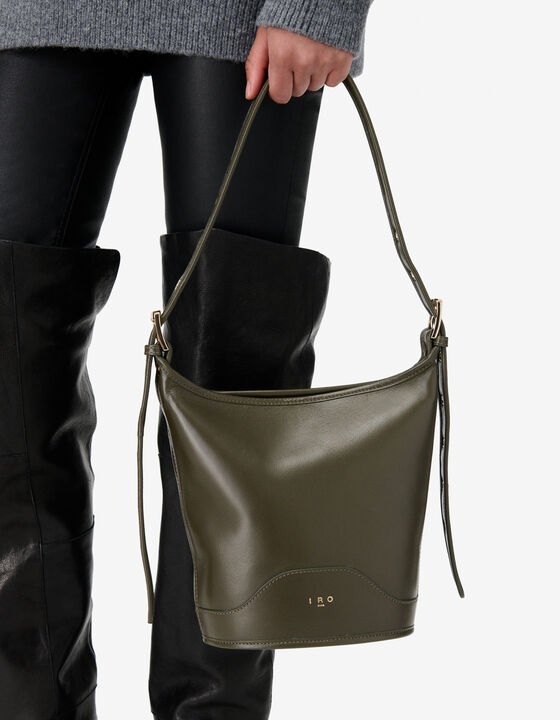 MINI LEATHER BUCKET BAG