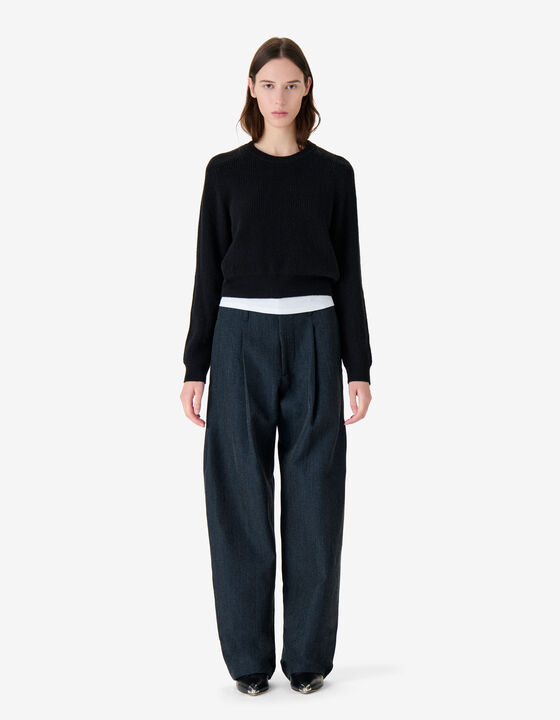 PULL CÔTELÉ COL ROND