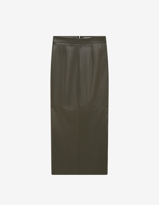 JUPE LONGUE EN CUIR