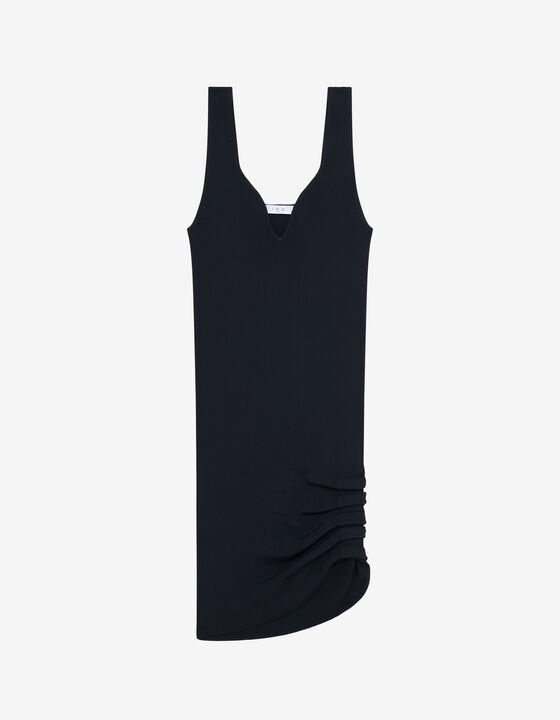 SHORT RIBBED DRESS