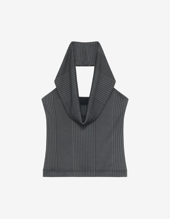 DRAPED NECK TOP