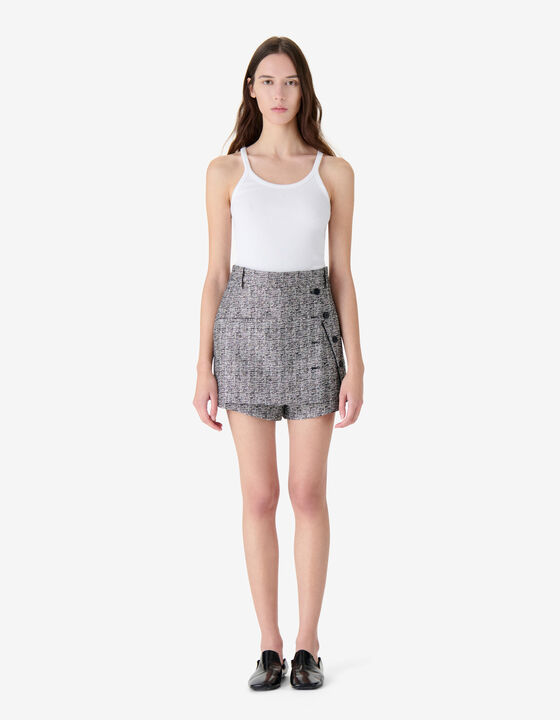 TWEED SKIRT-SHORTS