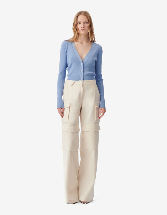 RIBBED CARDIGAN