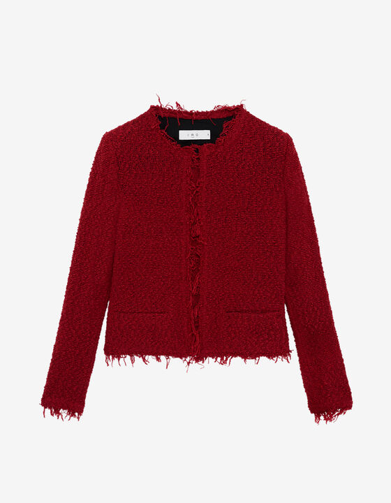 STRUCTURED FRINGED JACKET