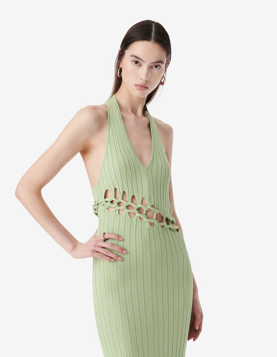 ROBE CÔTELÉE DOS-NU