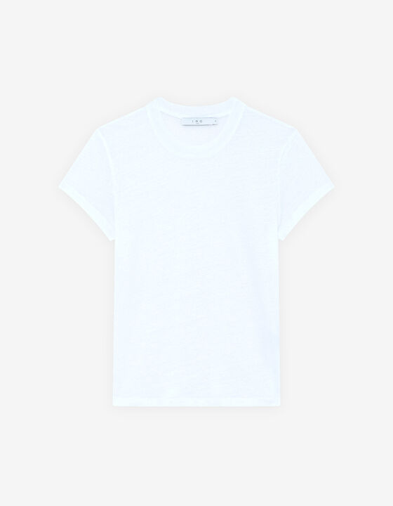 ROUND-NECK LINEN T-SHIRT