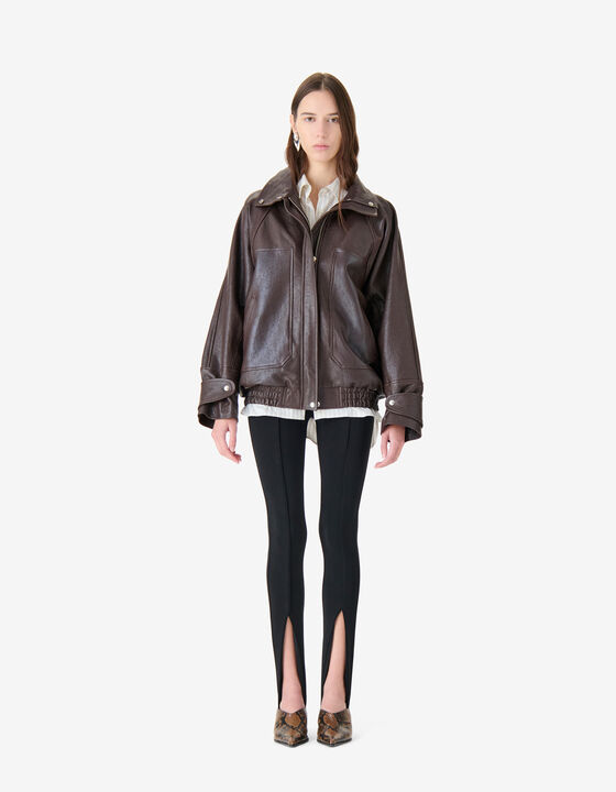 VESTE OVERSIZE EN CUIR