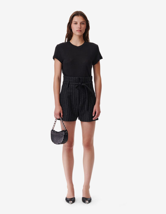 T-SHIRT EN LIN COL ROND