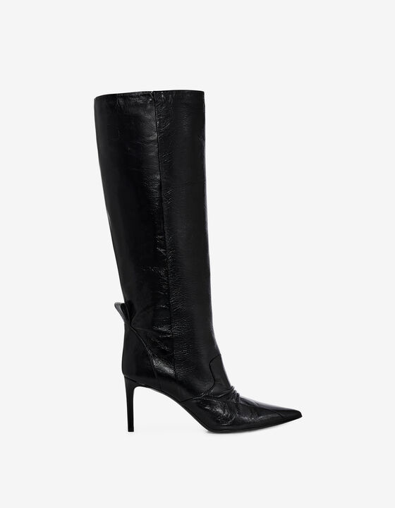 POINTED-TOE HEELED BOOTS