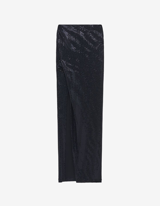 JUPE ASYMÉTRIQUE À PAILLETTES