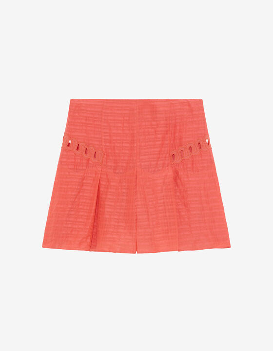 JUPE COURTE À BRODERIE
