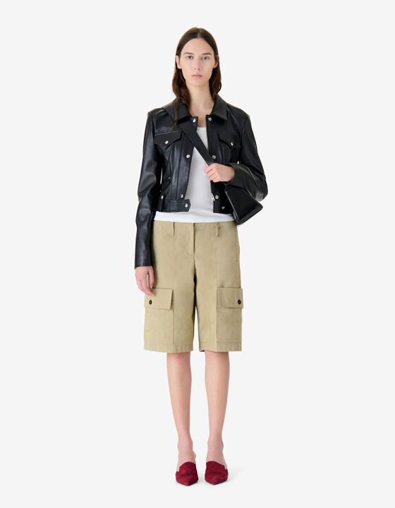 SHORT DUAL-MATERIAL JACKET