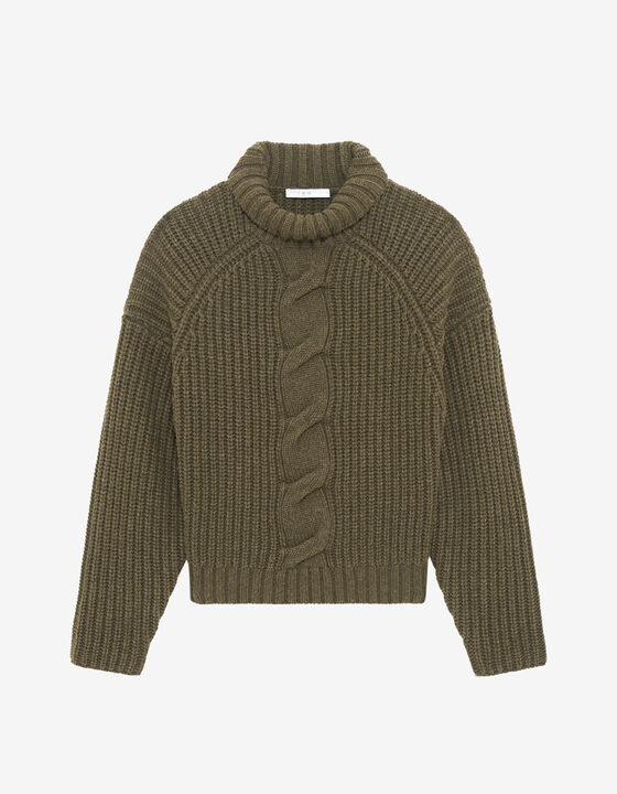 PULL EN MAILLE À COL MONTANT