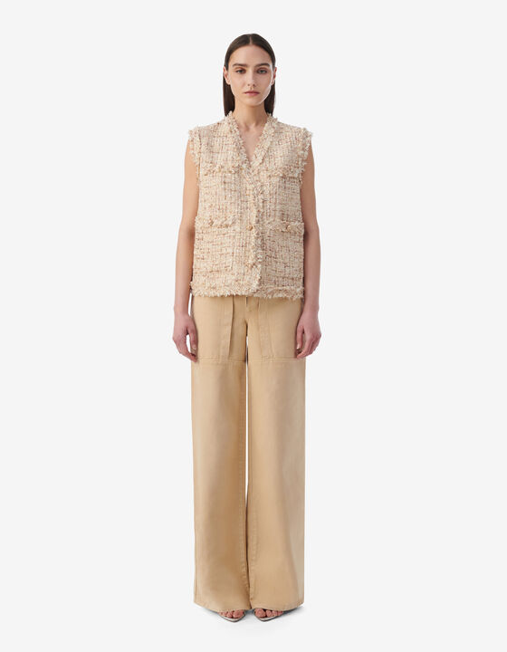 SLEEVELESS JACKET TWEED