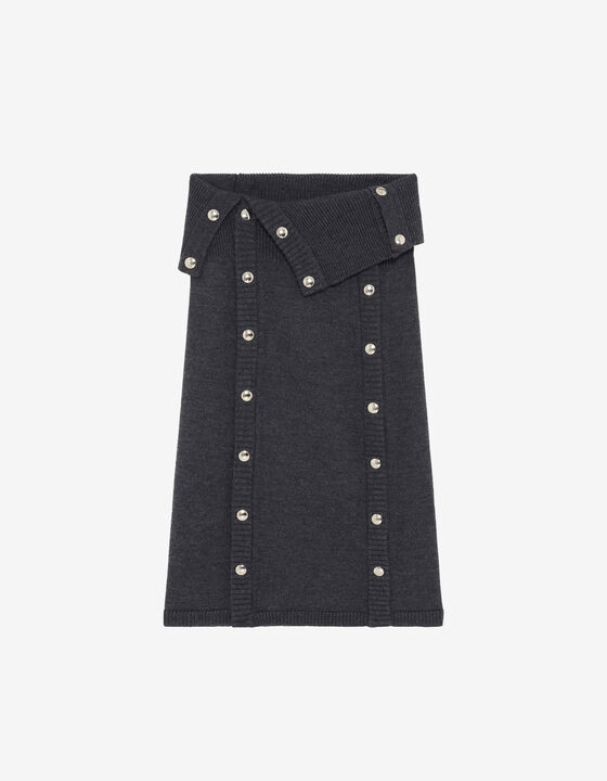WOOL MIDI SKIRT