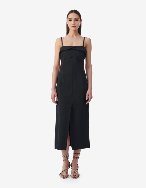 LONG STRAPLESS DRESS