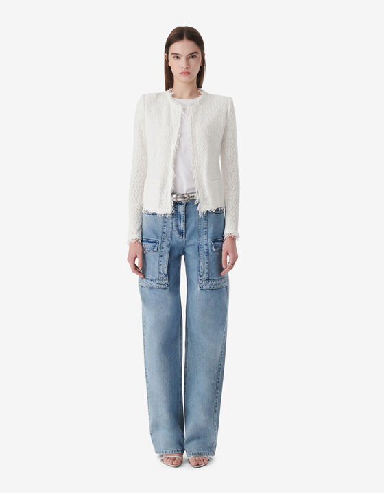 VESTE CLASSIQUE À FRANGES