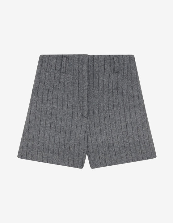 HIGH-WAISTED STRIPED SHORTS