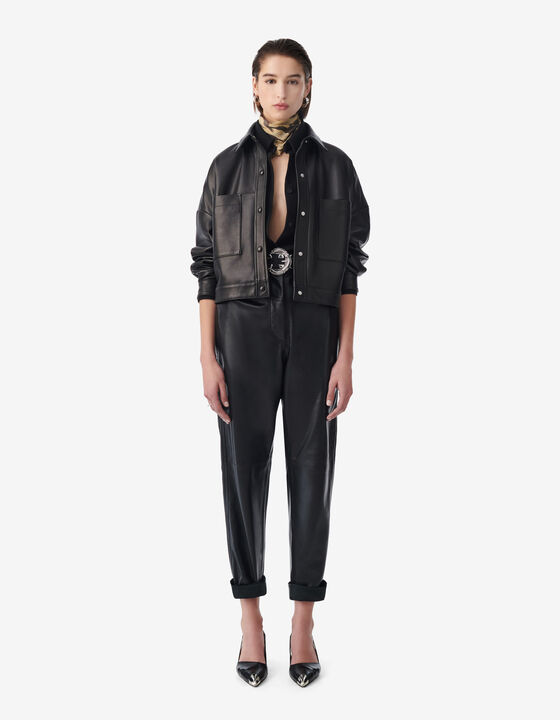 PANTALON JOGGING EN CUIR