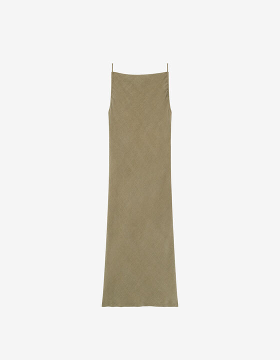 ROBE MIDI À BRETELLES