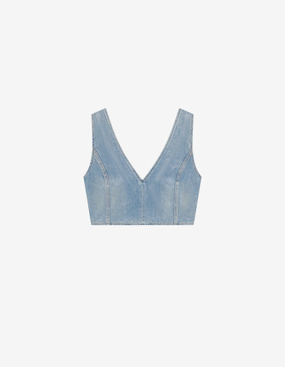 TOP COURT EN JEAN
