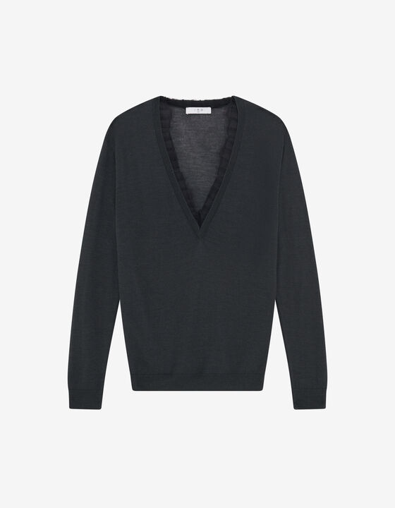 PULL COL V EN DENTELLE