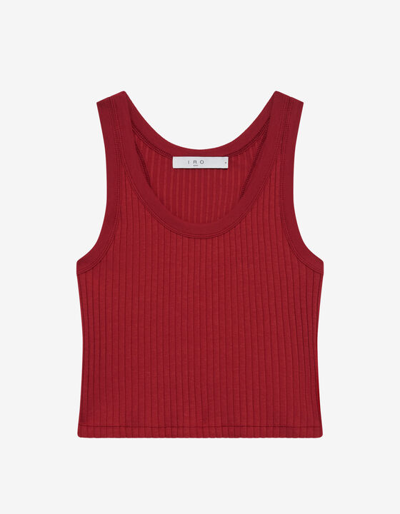 CROPPED RIBBED TANK TOP
