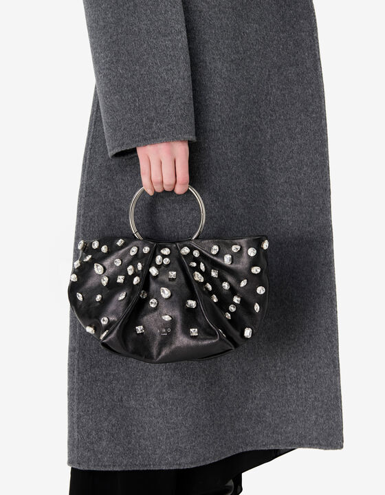 LEATHER BAG WITH RHINESTONES