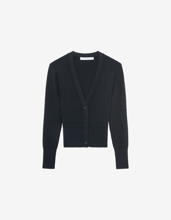 RIBBED CARDIGAN