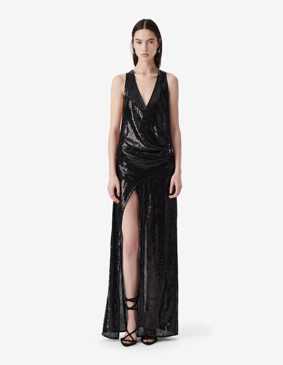 LONG SEQUINED DRESS