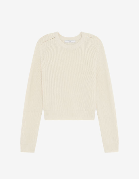 PULL CÔTELÉ COL ROND