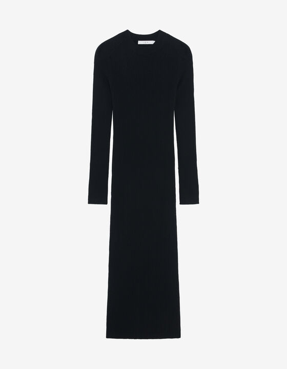 CASHMERE RIBBED MAXI DRESS