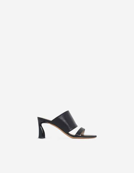LEATHER HEELS MULES