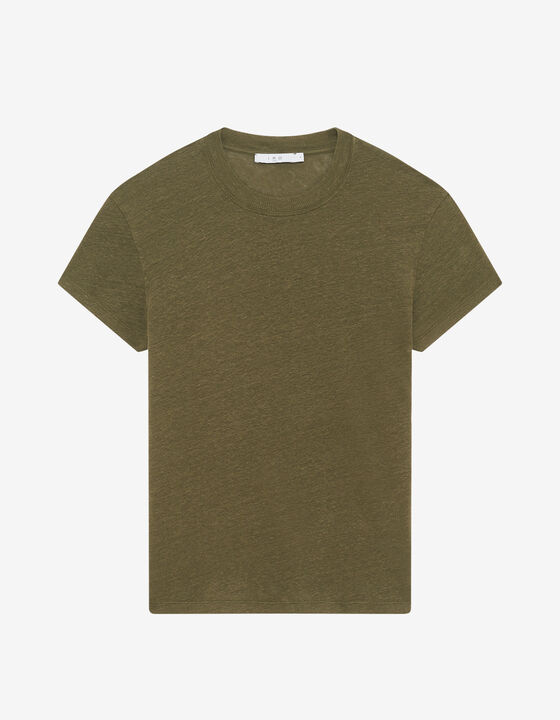 ROUND-NECK LINEN T-SHIRT