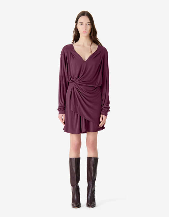 ROBE COURTE À MANCHES LONGUES