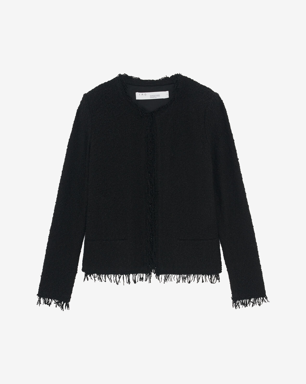 SHAVANI FRINGE HEM TWEED JACKET image number null