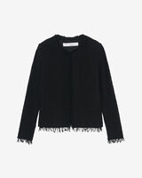 SHAVANI FRINGE HEM TWEED JACKET image number null