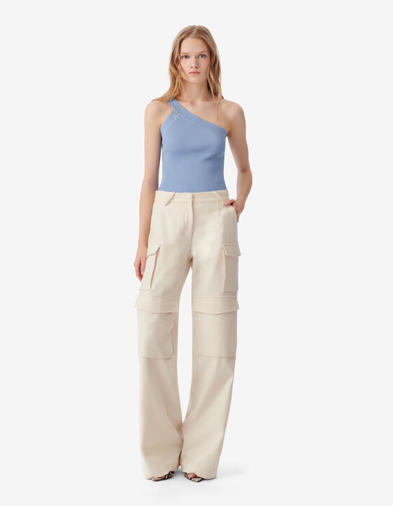 ASYMMETRICAL RIBBED TOP