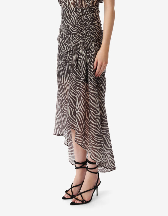 PRINT MIDI SKIRT