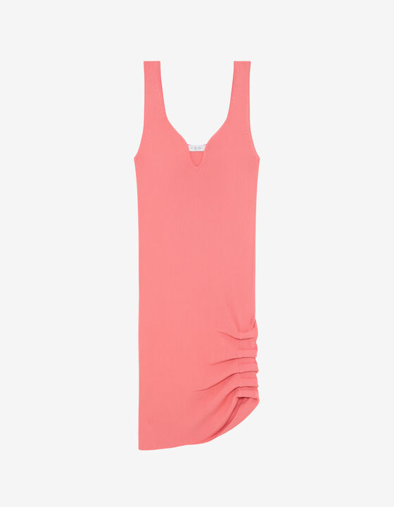 SHORT RIBBED DRESS