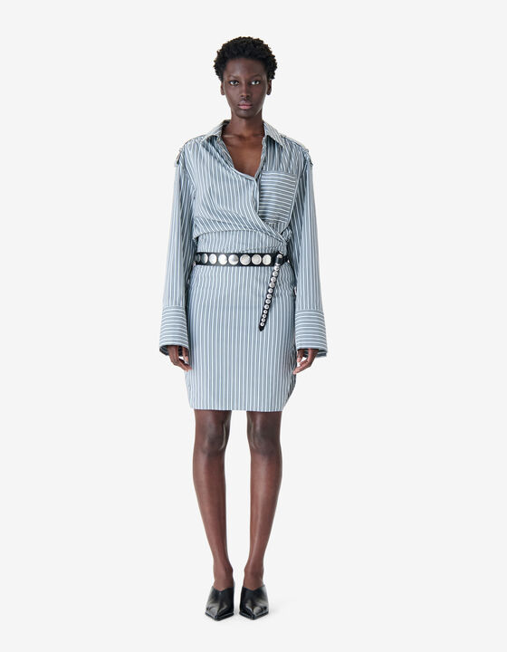 STRIPED SHIRT DRESS