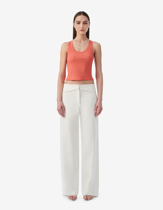CROPPED RIBBED TANK TOP