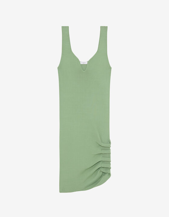 SHORT RIBBED DRESS