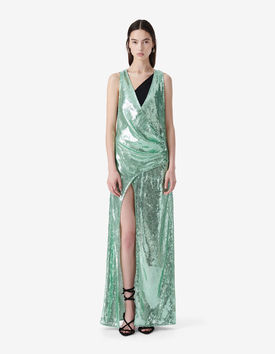LONG SEQUINED DRESS