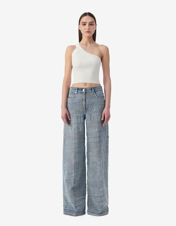 ASYMMETRICAL RIBBED TOP
