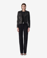 VESTE EN CUIR CINTRÉE ASHVILLE image number null