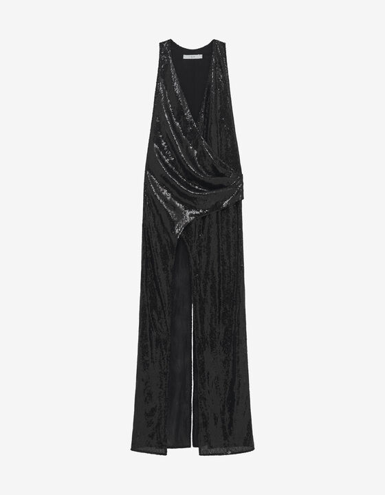 LONG SEQUINED DRESS