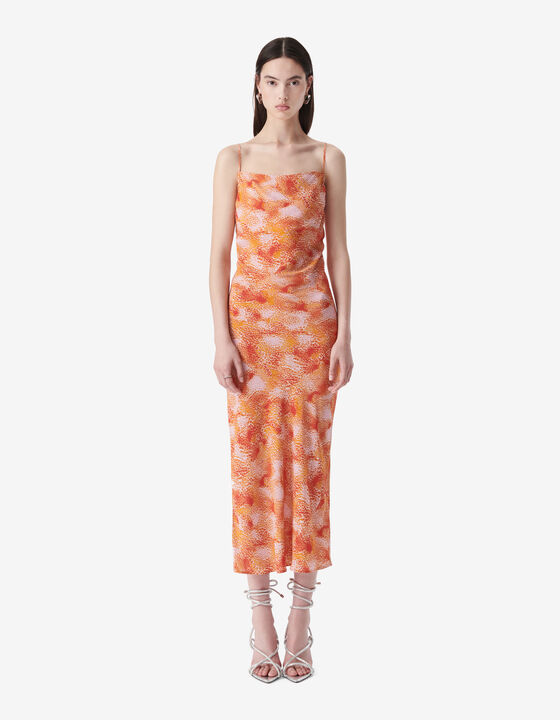 PRINTED MIDI DRESS